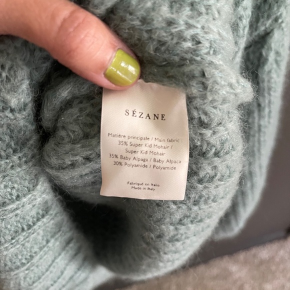 Sezane turquoise sweater sz small - Picture 4 of 4